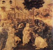 Leonardo  Da Vinci Adoration of the Magi USA oil painting reproduction